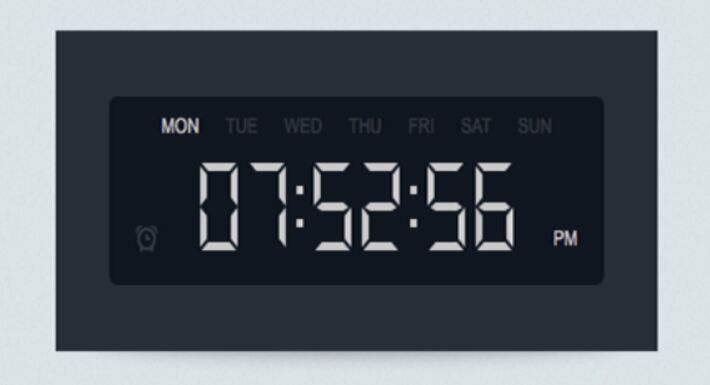 Minimalist Digital Clock Widget For Wordpress